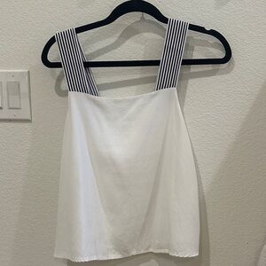 1. State White Camisole with Black Striped Straps